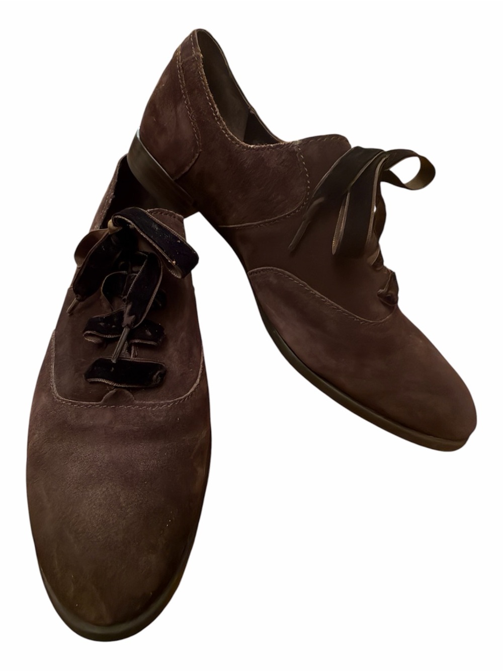 Born Brown Suede Lace-Up Women's Flats